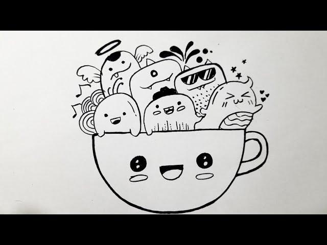 Doodle art for beginners || How to doodle || Doodle art cartoon