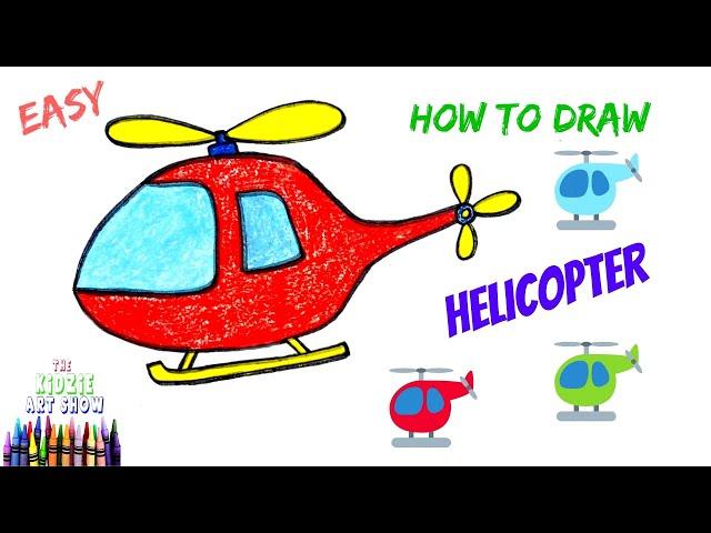 How to draw a Helicopter step by step easy for kids