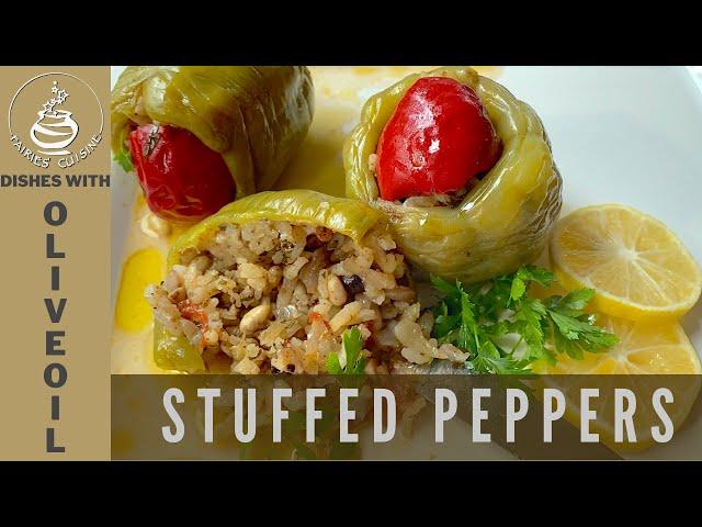 Addictive Istanbul Style Stuffed Bell Pepper: Zeytinyagli Biber Dolmasi