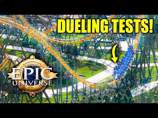 DUELING COASTER, Universal Studios EPIC UNIVERSE "Stardust Racers" Test