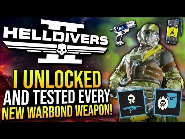 Helldivers 2 - I tested every NEW WEAPON in the Chemical Agents Warbond!