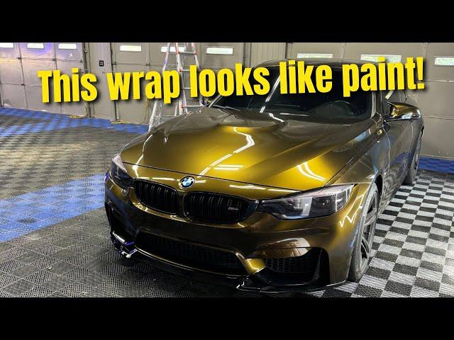 Wrapping my BMW M4 in Inozetek Midnight Gold