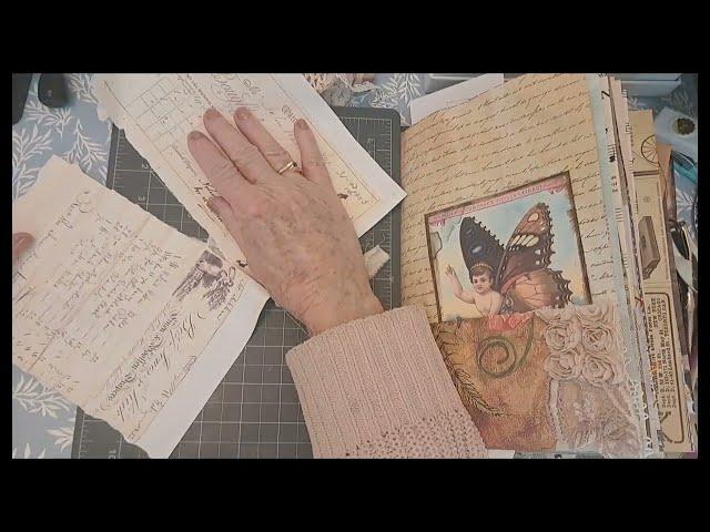 ASMR. Crafting sounds, Vintage look Journal paper Crafting sounds