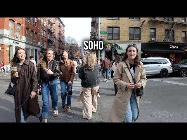 New York City, 4K Walking Tour, Windstorm In SOHO, Manhattan