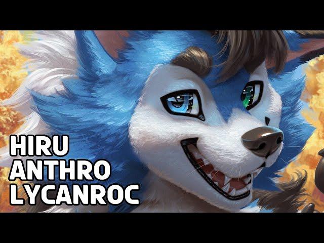 PAINTING A ANTHRO LYCANROC - FireAlpaca Timelapse