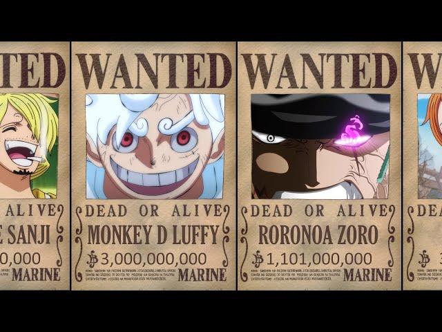 OFFICIAL Straw Hat Pirates New Bounties After Wano Arc! One Piece