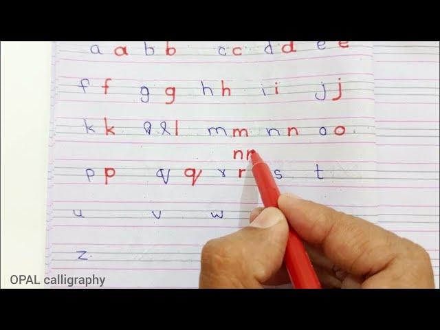 English Handwriting | small Alphabet letters | pre_workshop test