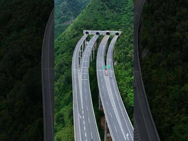 A U-turn highway in Guizhou, China