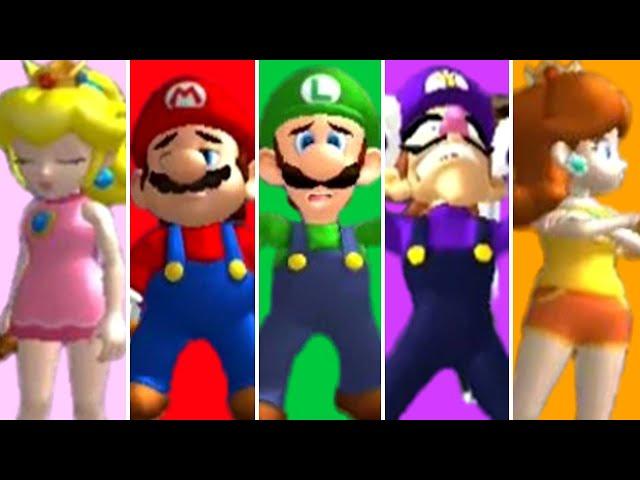 Mario Power Tennis - All Game Over Animations