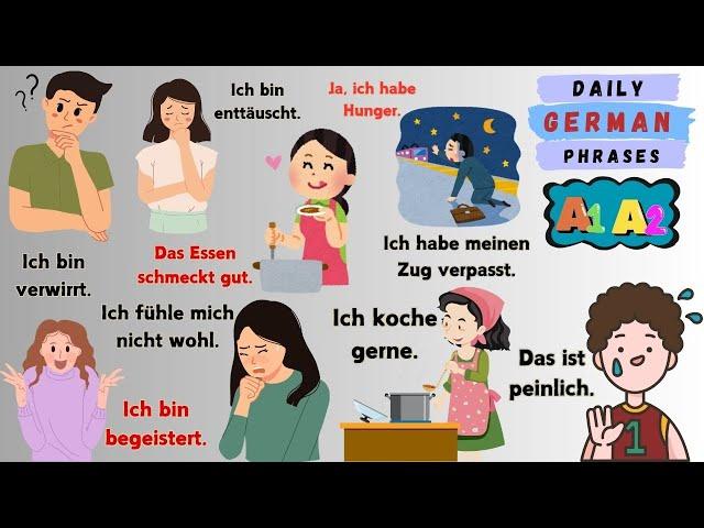 Daily German Phrases for absolute beginners | Learn German in 30 Days