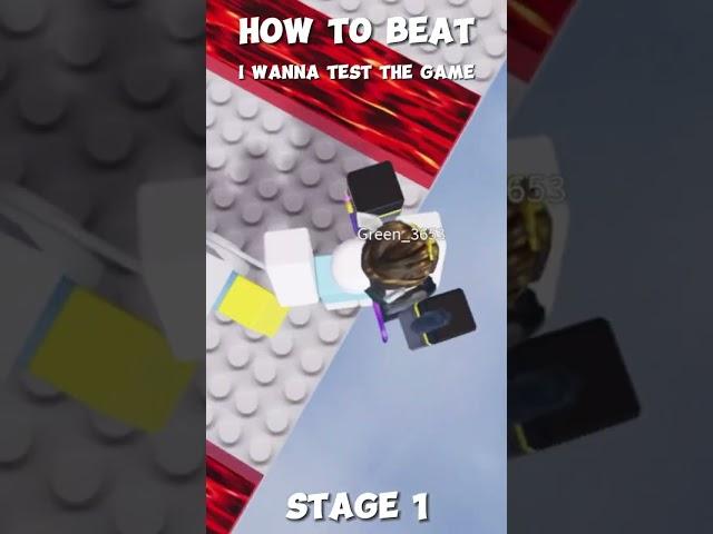 How to beat I wanna test the game - Stage 1