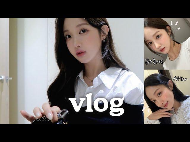 [vlog] 일상 브이로그 | 놀고 일하느라 바쁜 연말| 얼굴형 관리법 공개‍️| 아이폰 16프로 언박싱 | 톤다운 | 혼술| 엽떡 마라로제, 김치찜, 중식배달, 쌀국수