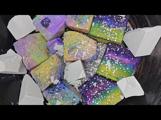 Pastel Dyed + Plain Jane Chunks | Gym Chalk ASMR | Oddly Satisfying