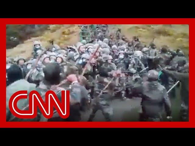 Newly surfaced video shows clash between Indian and Chinese troops