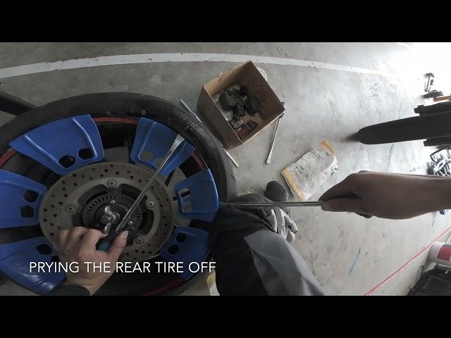 Motorcycle Tire Change