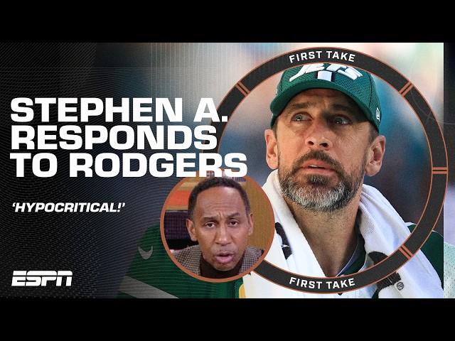 'THAT IS WEAK!' ️ Stephen A. SOUNDS OFF on Aaron Rodgers' comments about the media  | First Take