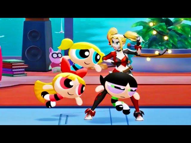 MultiVersus - Powerpuff Girls and Harley Quinn Unique Interactions HD