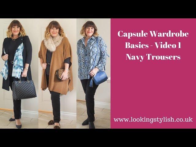 Capsule Wardrobe Basics -  Navy Trousers