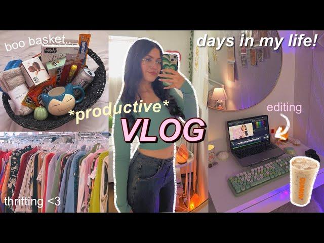 productive vlog: getting work done, running errands, cozy fall days in my life
