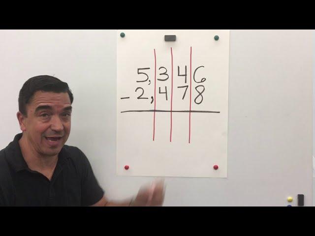 Subtraction: 4 Digit Numbers (with Regrouping) / My Growing Brain