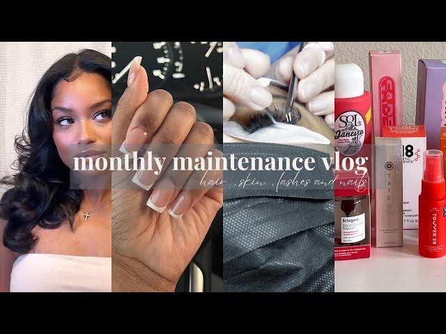 self care/ maintenance vlog | hair, skin, lashes, & beauty products