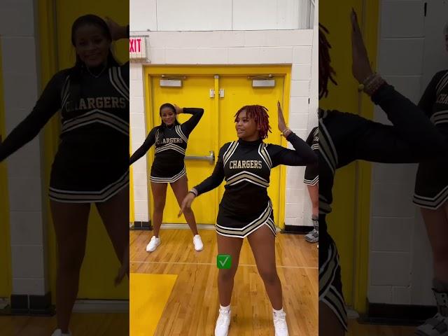 Guessing cheers w/o hearing the words + seeing the motions #cheerleading #highschoolbasketball