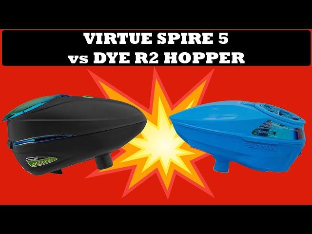 Virtue Spire 5 vs Dye R2 Electric Paintball Loader | Best Loader in Paintball? | Comparison Video