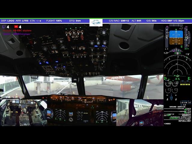 ️ Flight from Genève (LSGG) to Nantes (LFRS) ️ MSFS  HOMECOCKPIT 737 FR IVAO ️