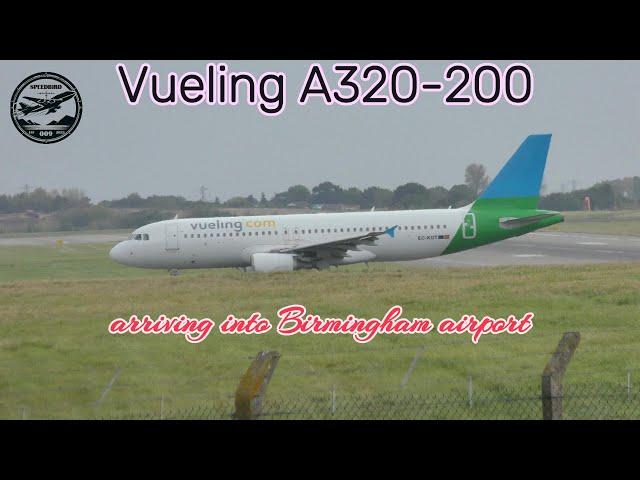 Vueling  Airbus A320-200 (EC-KDT) arriving into Birmingham Airport