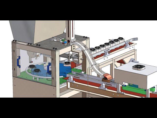 Filling and Capping Machine Animation