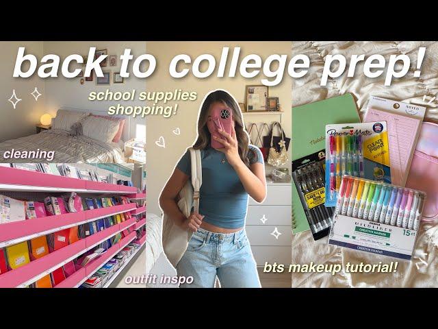 BACK TO COLLEGE PREP!  school supplies shopping, what's in my backpack, outfit ideas, nails, etc!