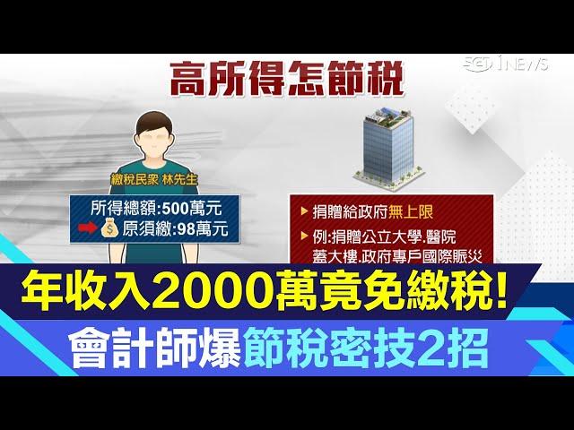 年收入2000萬竟然免繳稅?!會計師爆2大節稅秘技｜三立iNEWS高毓璘 主播｜投資理財、財經新聞 都在94要賺錢