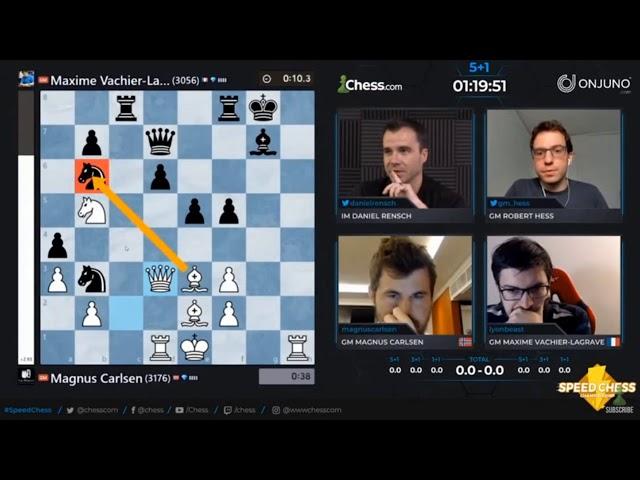 Magnus Carlsen- Queen Sacrifice| Speed Chess Championship Semifinal- Highlights