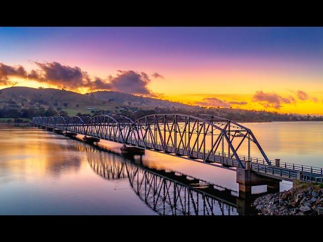 Experience the Breathtaking Lake Hume Sunrise | Stunning drone footage and photography