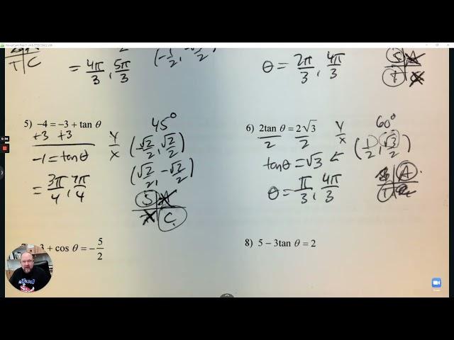 Lesson on Solving Trig Equations