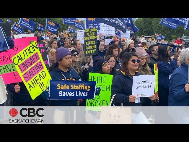 Nurses are frustrated with the state of health care in the province and took to the legislature