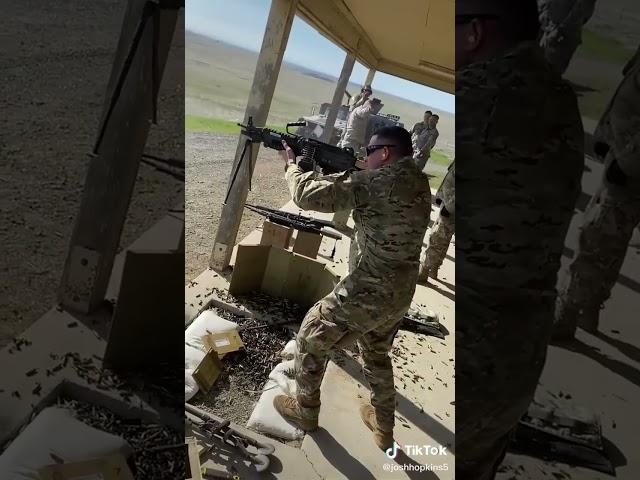 Soldiers Test out the FN Minimi! #gunslifestyle #shorts #guntuber #trending #like #army #military