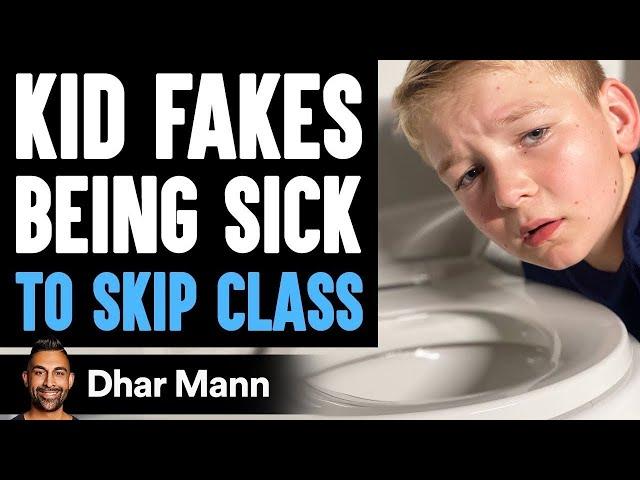 Kid FAKES Being SICK To Skip Class, What Happens Is Shocking | Dhar Mann