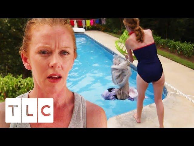 Mum Makes Family Wash Clothes In Their Swimming Pool! | Extreme Cheapskates