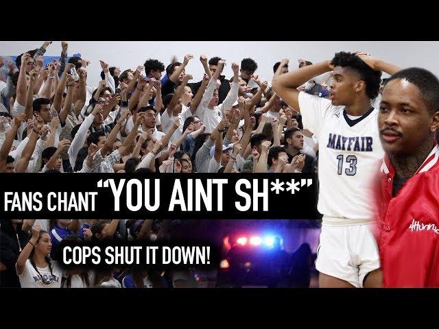 YG Watches Most TURNT Game Of The YEAR! BRAWL Breaks Out + SAVAGE CROWD Forces COPS To Come!