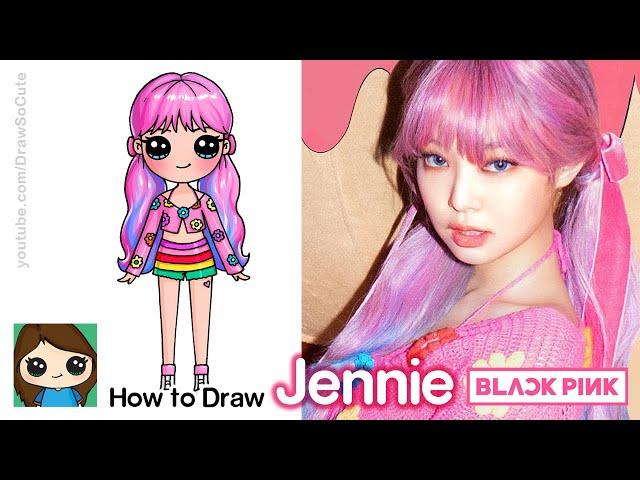 How to Draw Jennie BlackPink Ice Cream