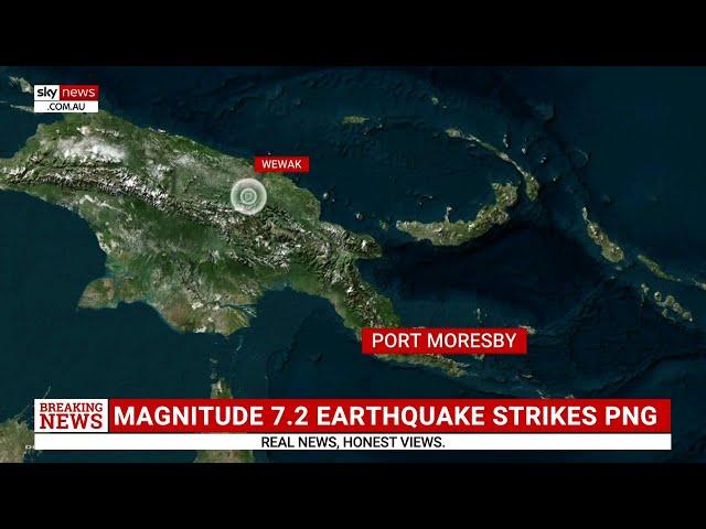 Papua New Guinea struck by magnitude 7.2 earthquake