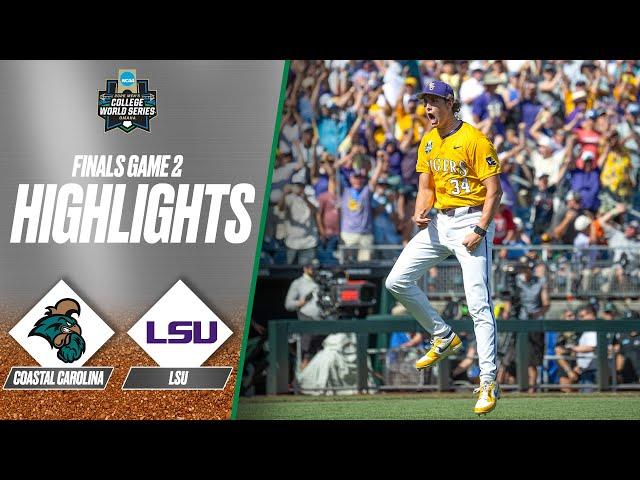 LSU vs. Coastal Carolina: 2025 Men's College World Series Finals Game 2 | Extended highlights