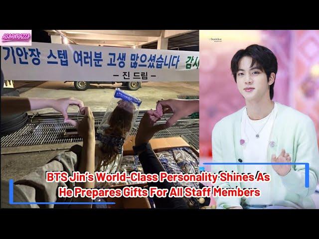 BTS Jin’s World Class Personality Shines As He Prepares Gifts For All Staff Members