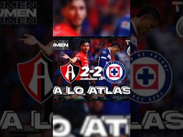 Resumen y goles | Atlas 2-2 Cruz Azul | Liga Mx -AP2024-J16 | TUDN #ligamx #ligamxlive #viralshort