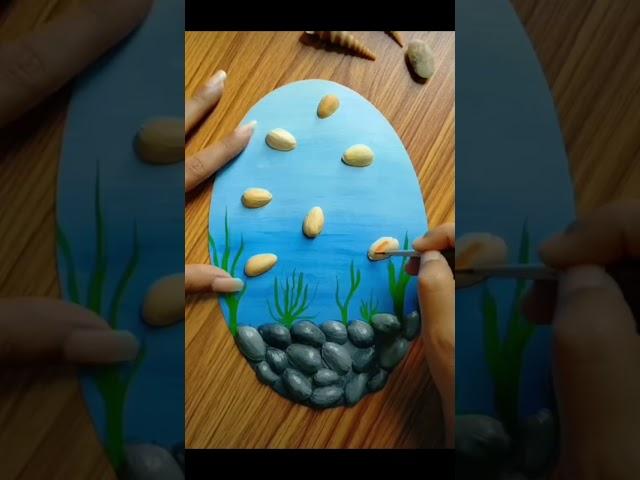 squiz the craft#diy craft making with pista shell#fish tank wall #youtube#latest#like#share#subscrib
