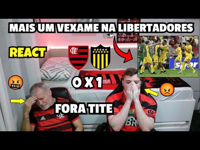 REACT FLAMENGO 0 X 1 PEÑAROL MELHORES MOMENTOS - MAIS UM VEXAME NA LIBERTADORES!!