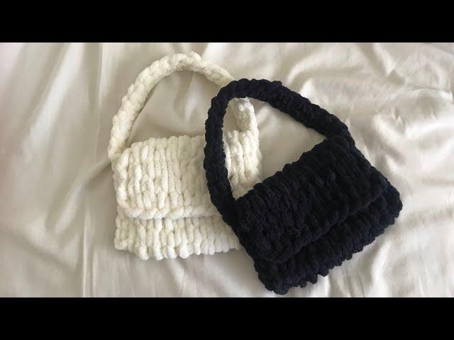 Knit and wear in 10 minutes / Let's knit a bag without crochet hook or needle