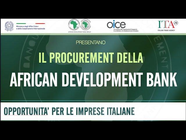 Procurement: African Development Bank- 19 NOVEMBRE 2020