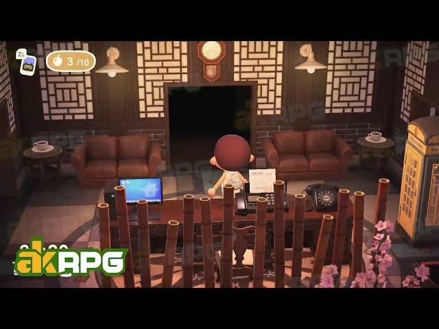 Vintage ACNH Japanese Living Room (Meeting Room) | Best Animal Crossing Interior Design Ideas